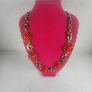 Stella & Dot Sardinia Beaded Retro Southwestern Boho Festival Floral Necklace